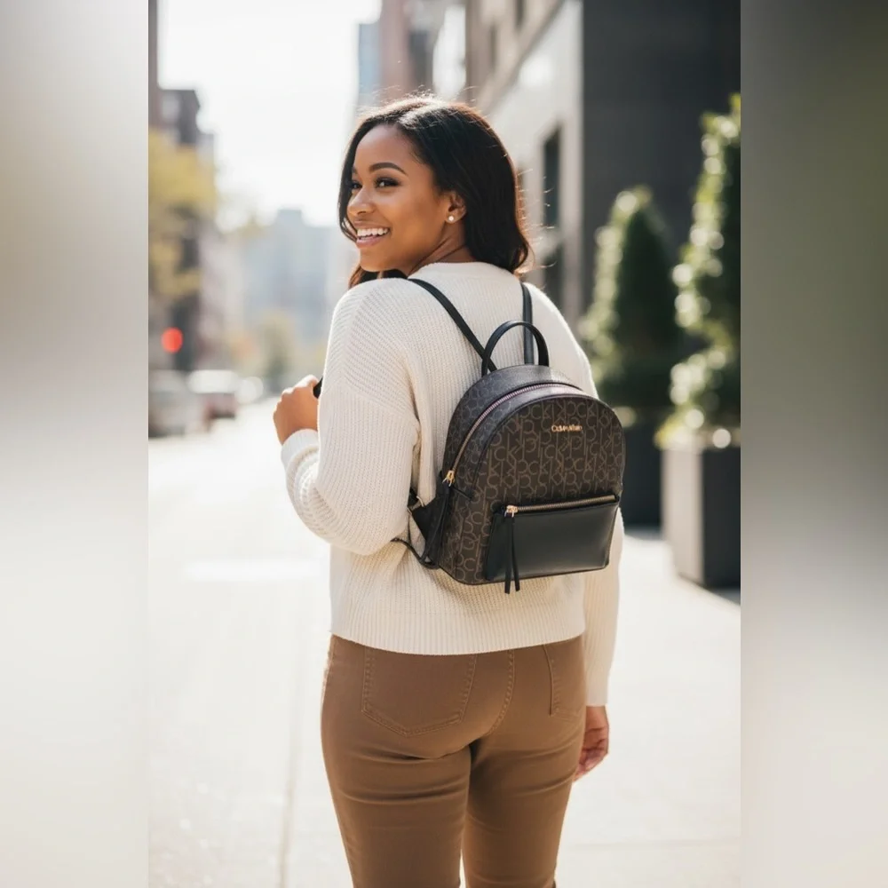 CALVIN KLEIN Jessie Organizational Backpack, EUC